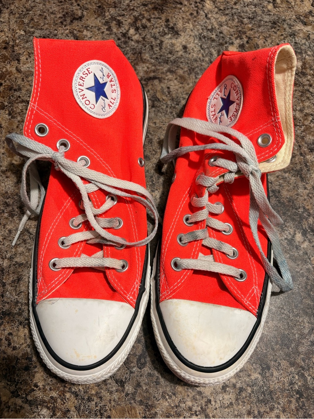 Converse Red High-Top Sneakers with White Soles